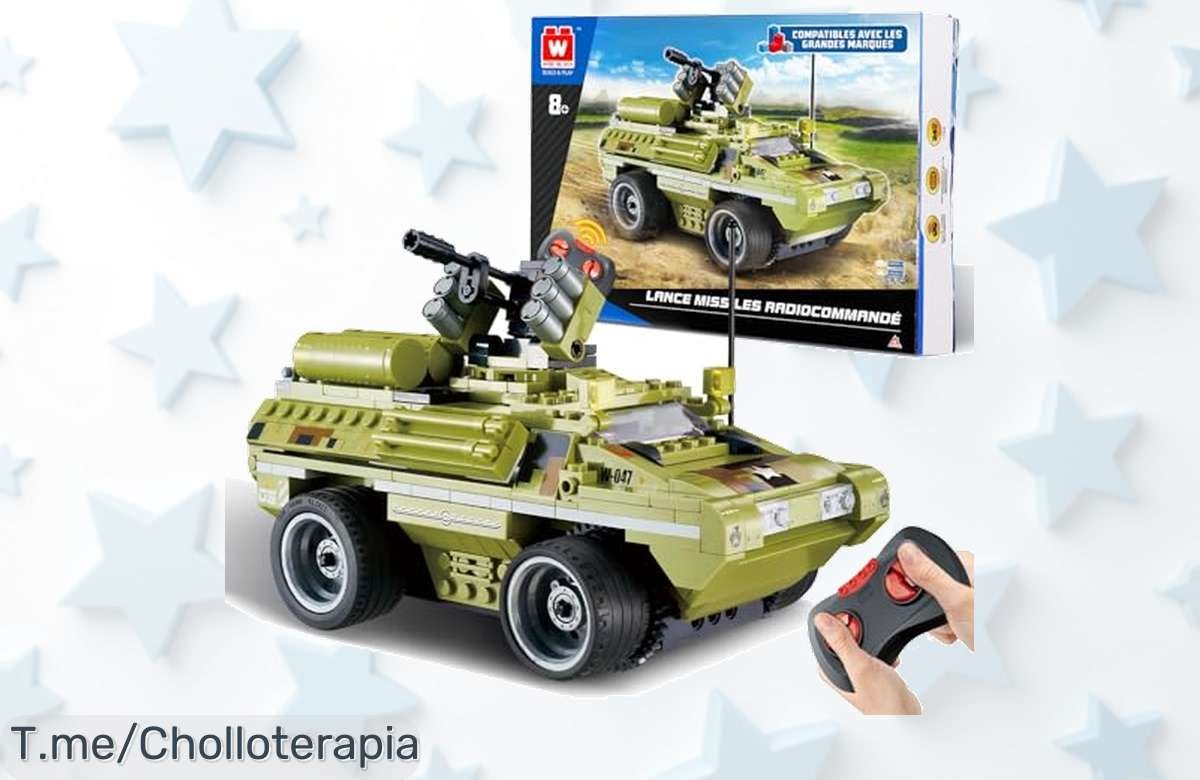 Desata la creatividad de tus pequeños con el W WISE BLOCK, ¡371 piezas para construir un coche teledirigido militar a precio loco! Aprovecha este ofertón antes de que se agote.