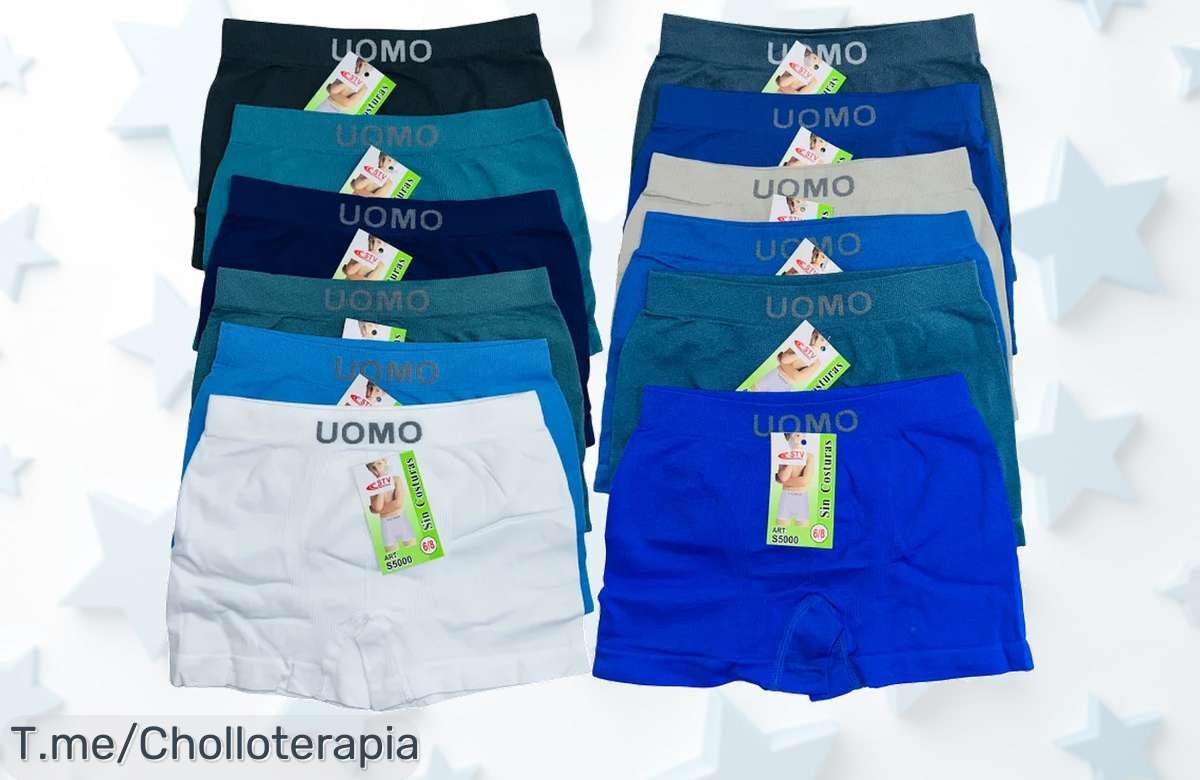 Descubre ComfyWear, los calzoncillos bóxer sin costura para niños en colores chulos a un precio loco; ¡oferta limitada que no puedes dejar pasar! ¡Compra YA y haz feliz a tu peque!