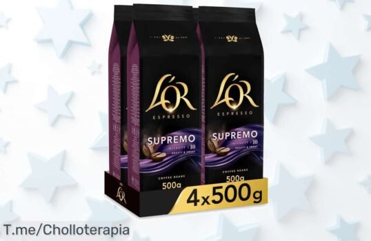 Descubre Supremo Espresso: 4 paquetes de café gourmet L'or a un precio loco, despierta tus mañanas y aprovecha este ofertón único ¡Compra ya antes que se agote!
