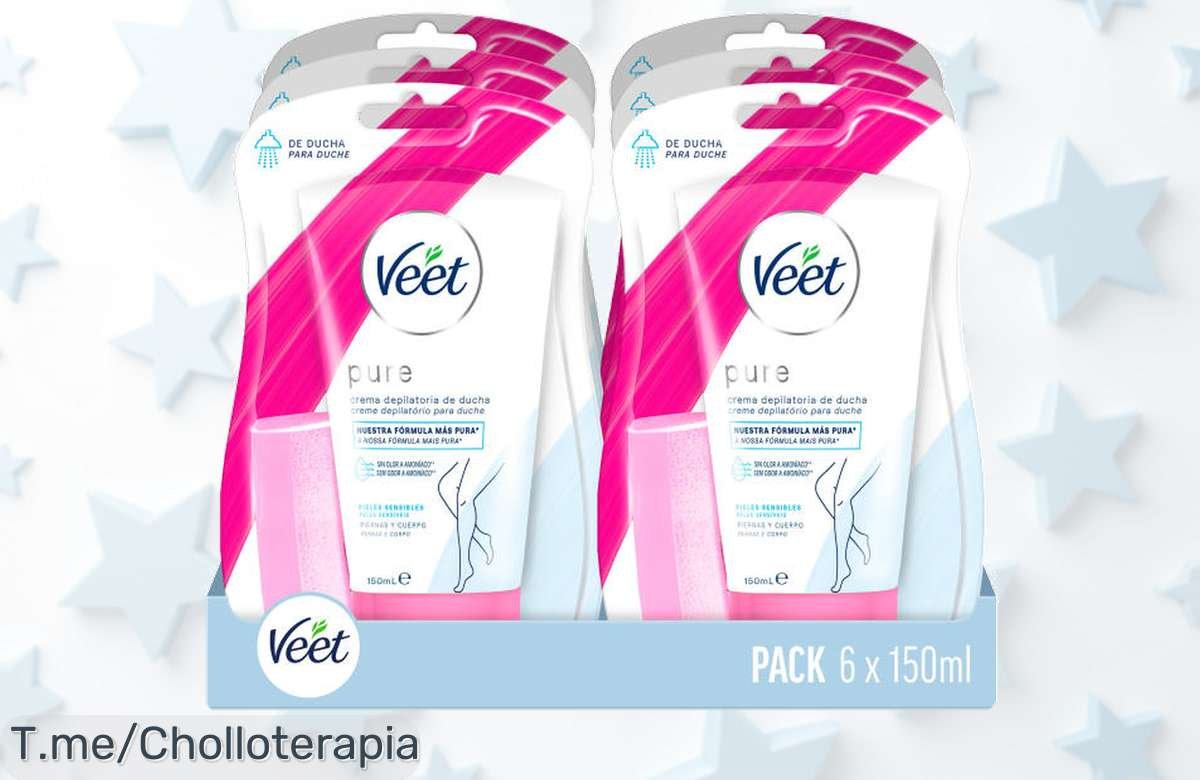 Descubre Veet Pure y siente la suavidad que tu piel merece con una crema depilatoria sin olor a amoniaco Aprovecha este ofertón exclusivo y transforma tu rutina hoy mismo, ¡compra ya!