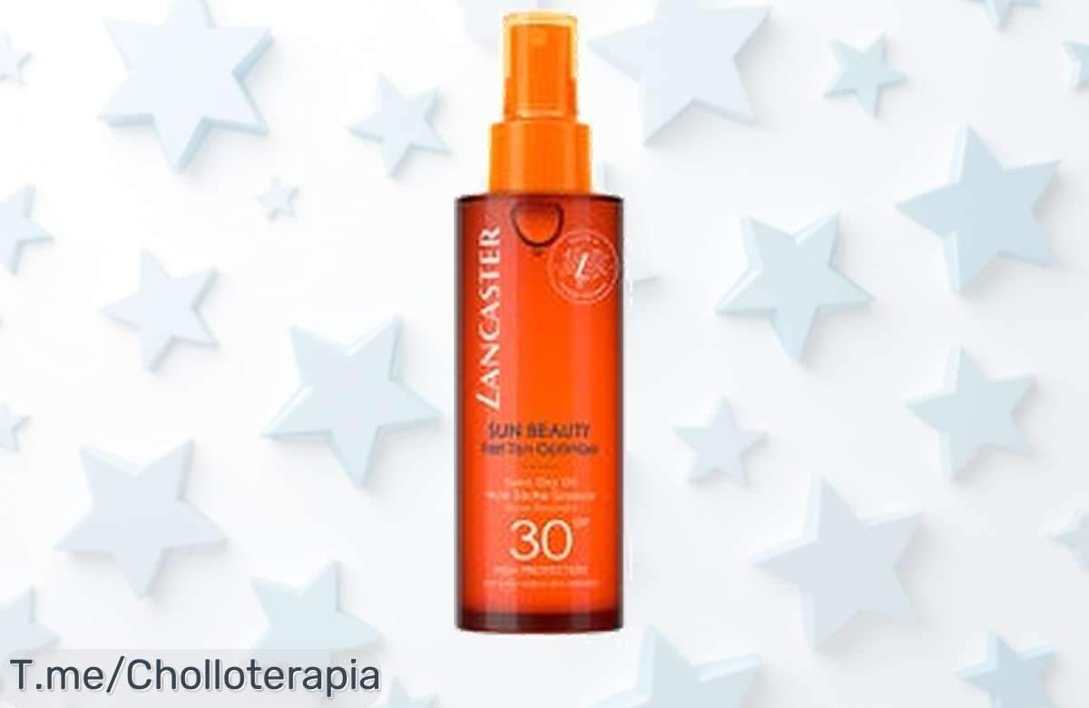 Descubre el Aceite Protector Solar Sun Beauty Satin Dry Oil SPF 30 de LANCASTER a un precio loco, cuida tu piel y brilla bajo el sol. ¡Aprovecha este ofertón por tiempo limitado!
