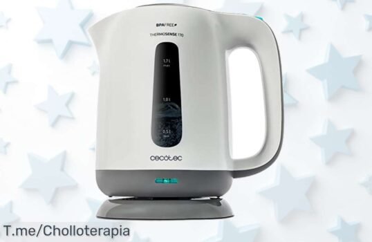 Descubre el Cecotec Hervidor ThermoSense 170 y disfruta agua caliente al instante con sabor perfecto, ¡aprovéchalo ya a un precio loco antes de que se agote este ofertón!