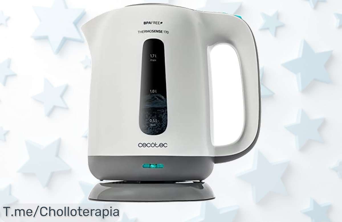 Descubre el Cecotec Hervidor ThermoSense 170 y disfruta agua caliente al instante con sabor perfecto, ¡aprovéchalo ya a un precio loco antes de que se agote este ofertón!