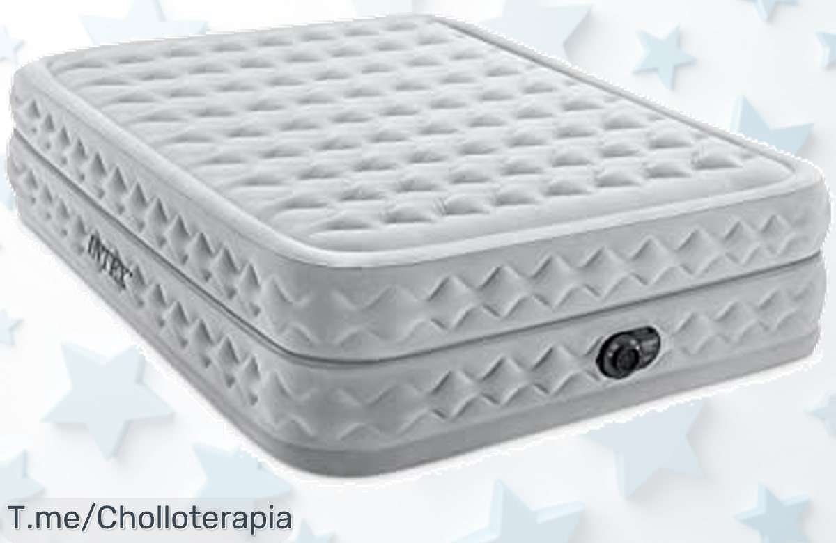 Descubre el Colchón Hinchable Intex: Inflado en 4 minutos y resistente hasta 272 kg, ¡llevémoslo de escapada por un precio loco! Oferta limitada, no te quedes sin él.