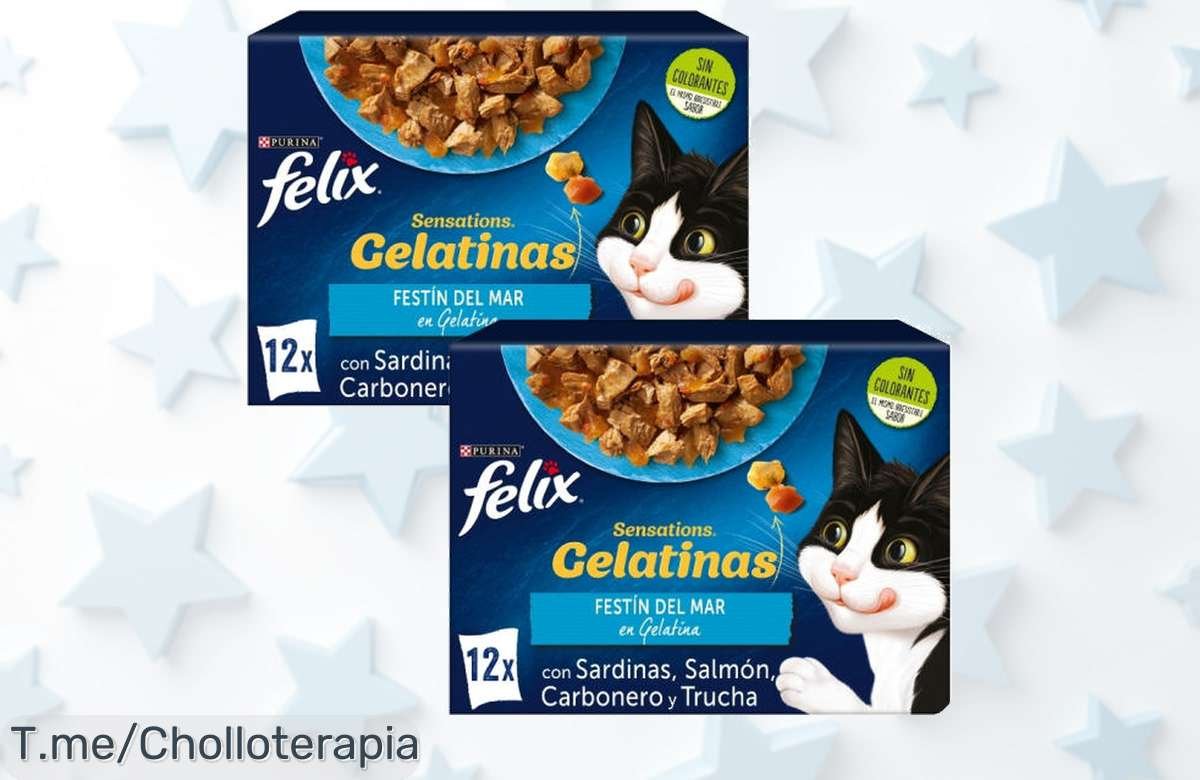 Descubre el Festín del Mar para tu mascota: Sensations Gelatina a precio loco, un super chollo que hará feliz a tu peludo. ¡Compra ahora antes de que se agote!