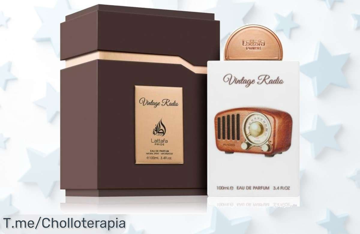 Descubre el Lattafa Pride Vintage Radio Eau de Parfum, una joya unisex con aroma único a precio loco; ¡apúrate, es un ofertón y las unidades vuelan!