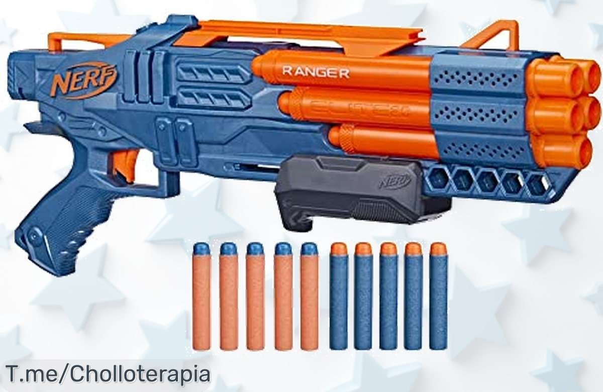 Descubre el Nerf Elite 2.0 Ranger PD5, un super chollo con 5 cañones y 10 dardos que te convertirá en el rey de la batalla ¡Hazlo tuyo ahora antes que se acabe!
