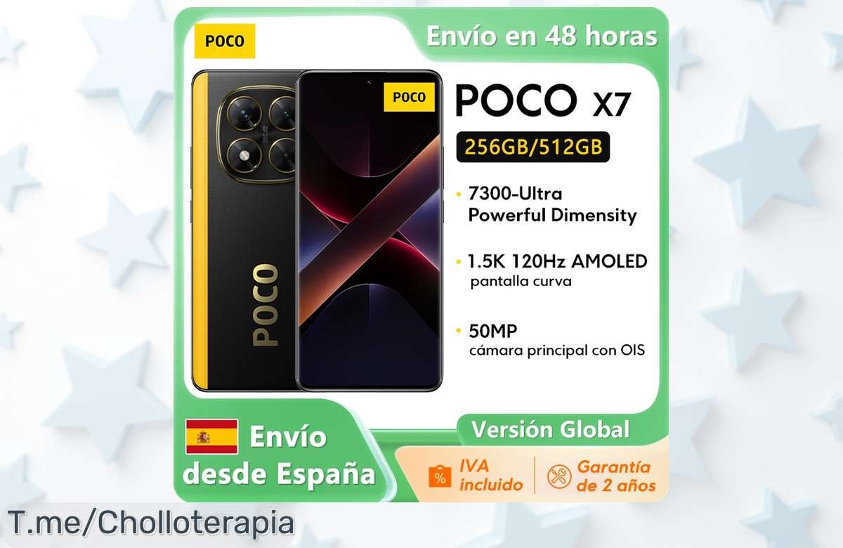 Descubre el POCO X7: Pantalla curva AMOLED 1.5K y cámara de 50MP ¡con un descuentazo nunca visto! Oferta limitada, no te quedes sin el tuyo ¡compra ahora mismo!