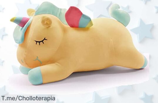 Descubre el Peluche de Unicornio con Alas de Arco Iris, ¡el super chollo que todos desean! Suave y seguro para abrazar Aprovecha esta oferta única antes que se agote