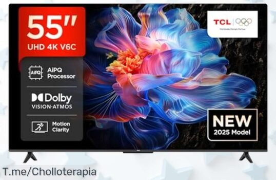 Descubre el TCL 55V6C a un precio loco: ¡4K HDR y Dolby Atmos que transformarán tu hogar! Oferta limitada, no te lo pierdas o quedarás sin él