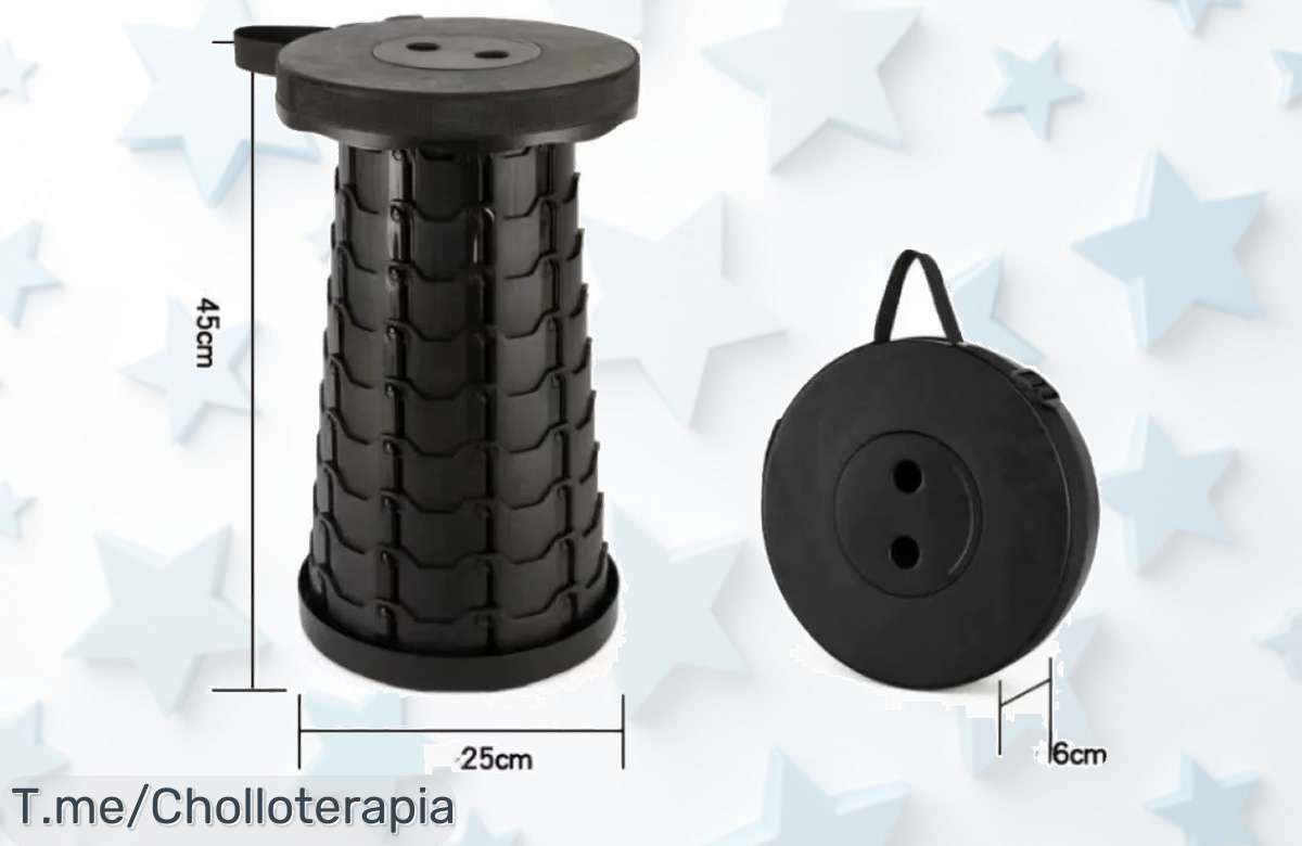 Descubre el Taburete Plegable Arcoíris y transforma tus viajes con este super chollo ligero y portátil, ¡aprovecha esta oferta única antes de que se agoten!