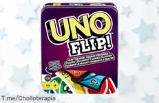 Descubre el UNO Flip! en lata, un super chollo con cartas a doble cara que harán reír a toda la familia ¡No dejes pasar esta oferta única, compra ahora antes de que se agote!