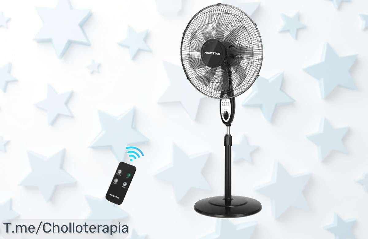 Descubre el Ventilador Aigostar Carr: 16 pulgadas de pura frescura, mando a distancia y un super chollo que no podrás dejar pasar. ¡Compra ya antes de que se agote!