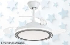 Descubre el Ventilador NARVI a precio loco: palas retráctiles y motor DC con LED regulable Aprovecha un super chollo antes de que se acabe, ¡hazlo tuyo ya!