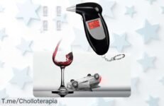 Descubre el alcoholímetro digital que mide en 3 segundos y te protege en fiestas con amigos, ¡ofertón único al precio de ganga! Actúa rápido, unidades limitadas