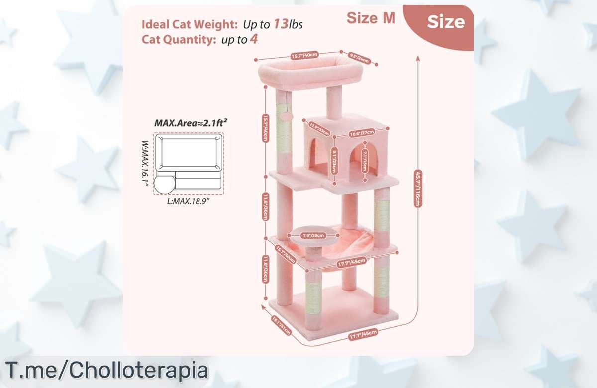 Descubre el árbol de lujo para gatos a precio de ganga, con hamaca y casa ¡Haz feliz a tu felino ahora mismo! Oferta limitada, no te lo pierdas o se irá volando