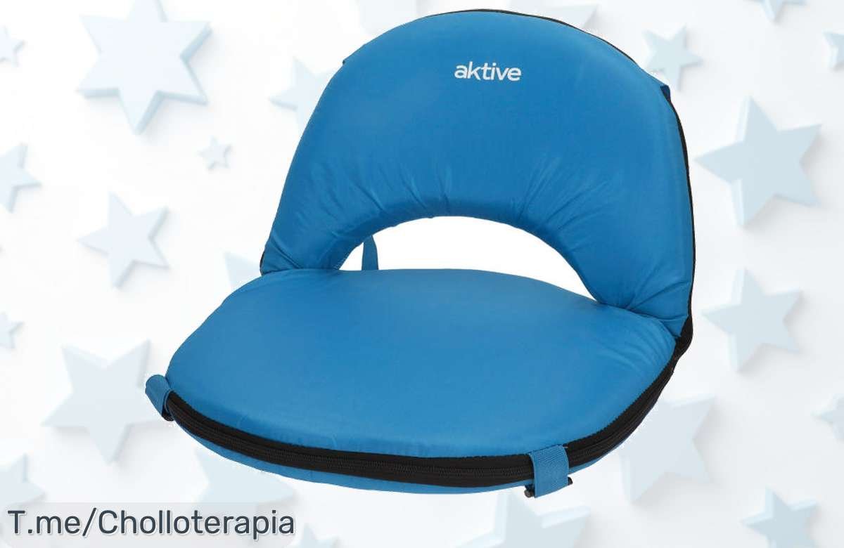Descubre el asiento plegable azul que todos desean, ¡con respaldo ajustable para máxima comodidad! Aprovecha este chollo único y actúa ya antes de que se agote.