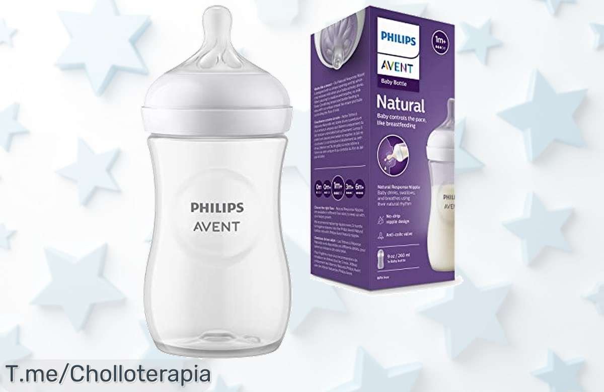 Descubre el biberón Philips Avent Natural Response a precio loco, con válvula anticólicos que cuida la pancita de tu bebé. ¡Aprovecha esta oferta limitada y cómpralo ya!
