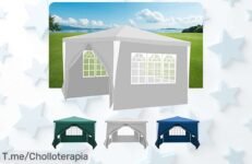 Descubre el cenador de jardín impermeable y UV, ¡el super chollo que transformará tus fiestas! No te pierdas este ofertón limitado ¡Compra ya antes de que se acabe!