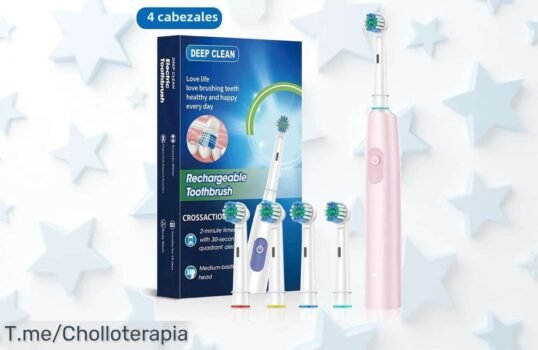 Descubre el cepillo de dientes eléctrico que cambiará tu vida con 8 cabezas rotatorias para una limpieza suave y un aliento fresco, ¡aprovéchalo ya antes que se agote!