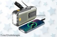 Descubre el chollazo del año: radio meteorológica multifuncional con linterna LED y carga solar, ¡un ofertón que te cambiará la vida! Actúa ahora antes de que se acabe