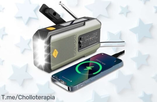 Descubre el chollazo del año: radio meteorológica multifuncional con linterna LED y carga solar, ¡un ofertón que te cambiará la vida! Actúa ahora antes de que se acabe