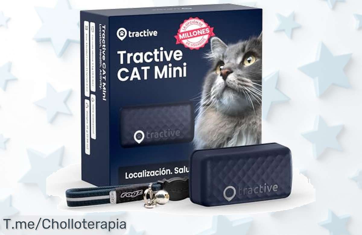 Descubre el collar GPS Mini de Tractive, monitoriza a tu gato en tiempo real y cuida su salud. ¡Aprovecha este ofertón único antes que se agote!