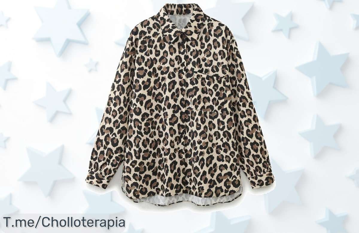 Descubre el conjunto de blusa de leopardo y pantalones rectos a un precio loco, luce espectacular esta primavera con estilo vintage. ¡Consíguelo ya antes que se agote!