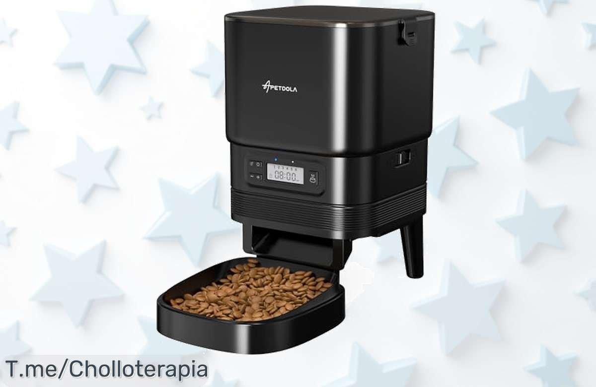 Descubre el dispensador automático de comida para gatos que todos quieren, limpieza fácil y mensajes personalizados en un super chollo. ¡Compra ya antes de que se agote!