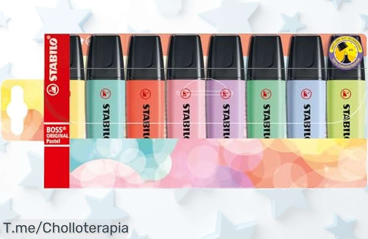 Descubre el estuche de 8 colores STABILO BOSS ORIGINAL Pastel a precio loco y transforma tus ideas en arte. ¡No te quedes sin el tuyo, oferta limitada que vuela rápido!