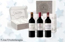Descubre el estuche de vino tinto con 3 medallas de oro, un regalo elegante y único que dejará huella ¡Aprovecha este chollazo antes que se agote!