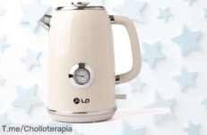 Descubre el hervidor de acero inoxidable con doble pared y apagado automático, ¡un ofertón que te hará disfrutar tus bebidas calientes! Aprovecha este precio loco antes de que se acabe