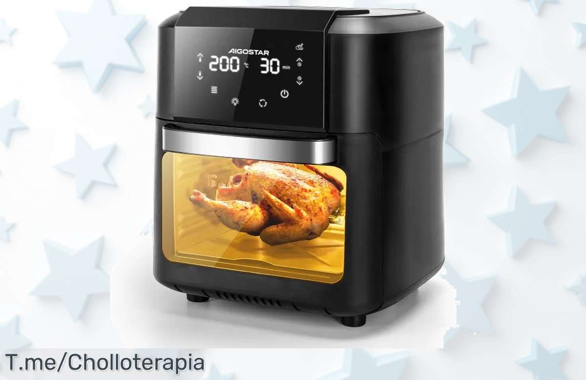 Descubre el horno de aire Aigostar Owen, 12 litros de capacidad y 8 modos predeterminados a un precio loco: cocina delicioso y saludable hoy mismo. ¡Oferta limitada!