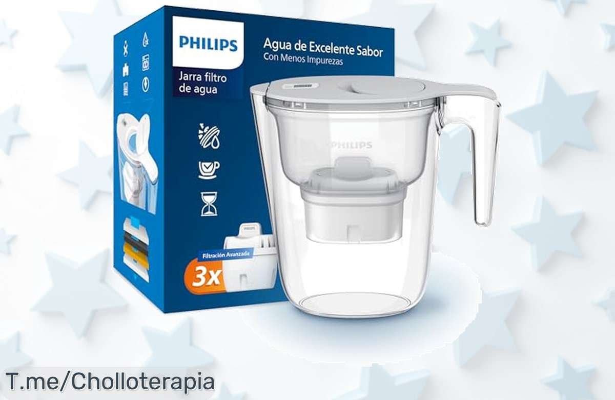 Descubre el increíble filtro de jarra Philips y mejora el sabor de tu agua al instante. ¡Aprovecha este ofertón con cartuchos extra y asegura calidad antes que se agote!