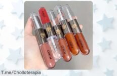 Descubre el lápiz labial de doble cabeza que brilla como un espejo y transforma tus labios en sexy ¡Aprovecha este super chollo antes de que se agoten!