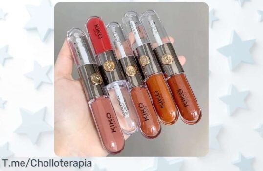 Descubre el lápiz labial de doble cabeza que brilla como un espejo y transforma tus labios en sexy ¡Aprovecha este super chollo antes de que se agoten!