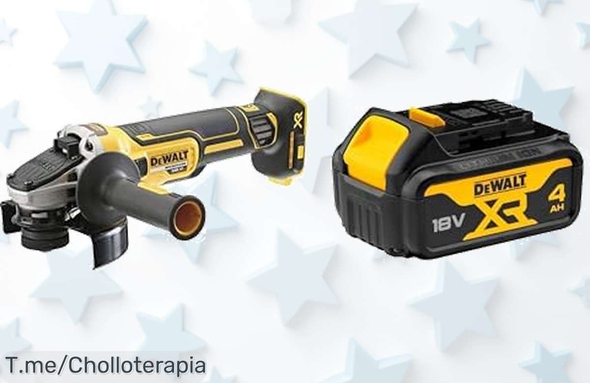 Descubre el ofertón DEWALT con miniamoladora sin escobillas y batería LiIon de regalo, acelera tus proyectos a un precio loco. ¡Compra ahora antes que se agote!