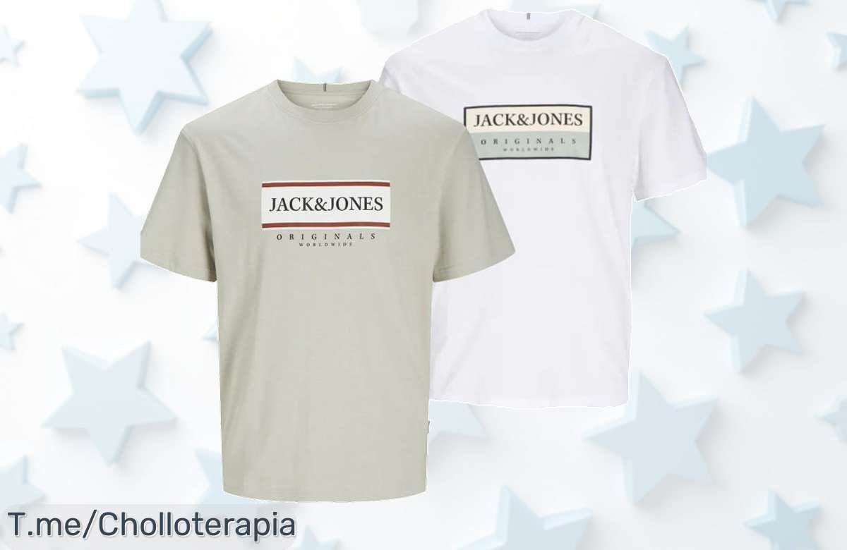Descubre el ofertón de 2 camisetas Jack & Jones a un precio loco; cómodas, con estilo y perfectas para ti. ¡Compra ya antes de que se agoten!