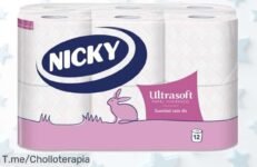 Descubre el ofertón de Nicky Ultrasoft: 12 rollos irresistiblemente suaves y perfumados a talco ¡No te quedes sin tu precio loco, compra ya antes que se agote!
