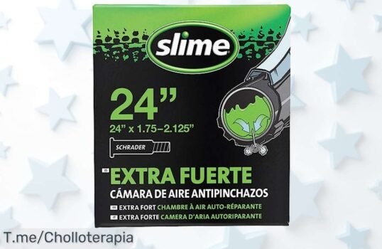 Descubre el ofertón de la Cámara Slime 30082 con sellante reparador al instante y ¡2 años de protección! No te quedes sin ella, aprovecha este precio loco antes que se acabe