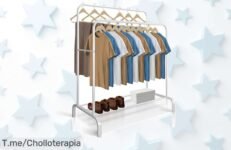 Descubre el perchero burro resistente y elegante que transformará tu vestidor al instante Aprovecha este ofertón único antes de que se agote, ¡compra ahora!
