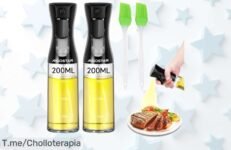 Descubre el pulverizador de aceite Aigostar con pinceles de silicona: ¡el super chollo que transformará tus recetas en freidora! Apresúrate, las unidades vuelan