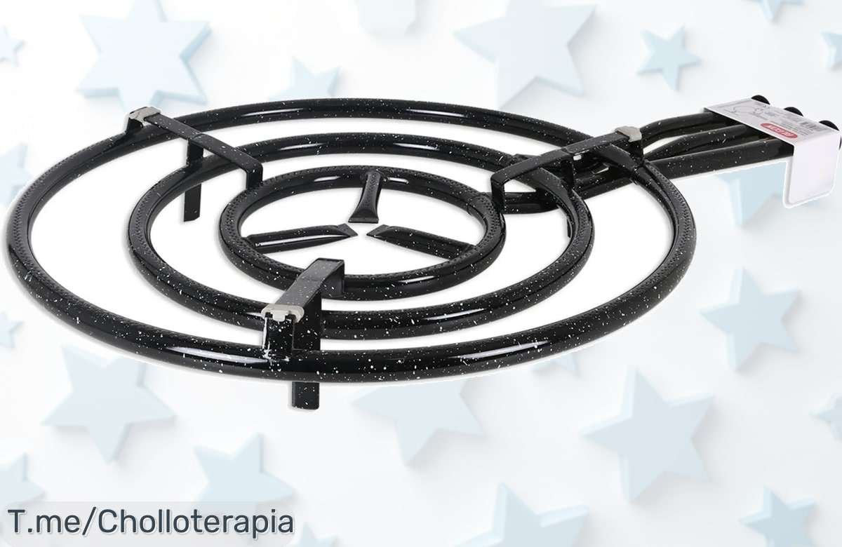 Descubre el quemador paellero a gas que todos quieren, fácil de usar y con potencia increíble. ¡Oferta única y limitada! Usa tu cupón y haz la mejor paella hoy mismo.