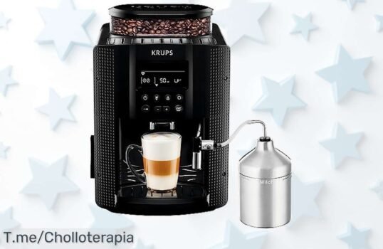 Descubre el sabor del café perfecto con Krups Essential: 15 bares de presión y molinillo cónico No te pierdas este ofertón único, ¡actúa ya antes que se acabe!