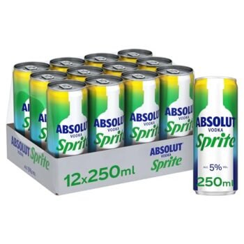 Descubre el sabor suave y refrescante del Pack de 12 latas de Absolut Vodka con Sprite a precio loco, ¡aprovecha este super chollo antes que se agoten!