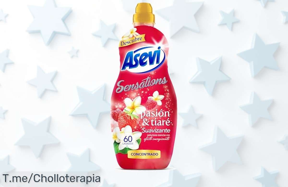 Descubre el suavizante Asevi Sensations Pasión & Tiaré a un precio loco, que elimina arrugas y deja un aroma duradero. ¡Compra ya antes de que se acaben!