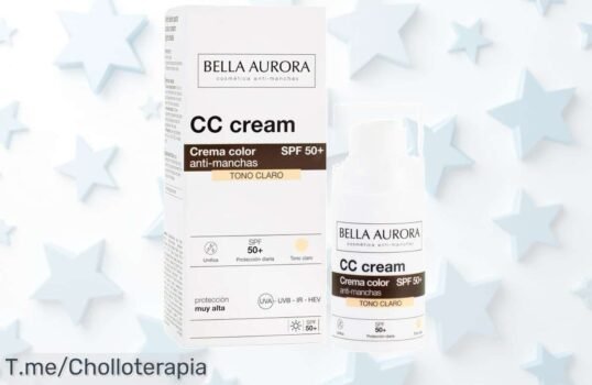Descubre el super chollo CC Cream Antimanchas Bella Aurora: protección SPF50+ y un tono claro que ilumina tu piel ¡Aprovecha este ofertón antes de que se acabe!