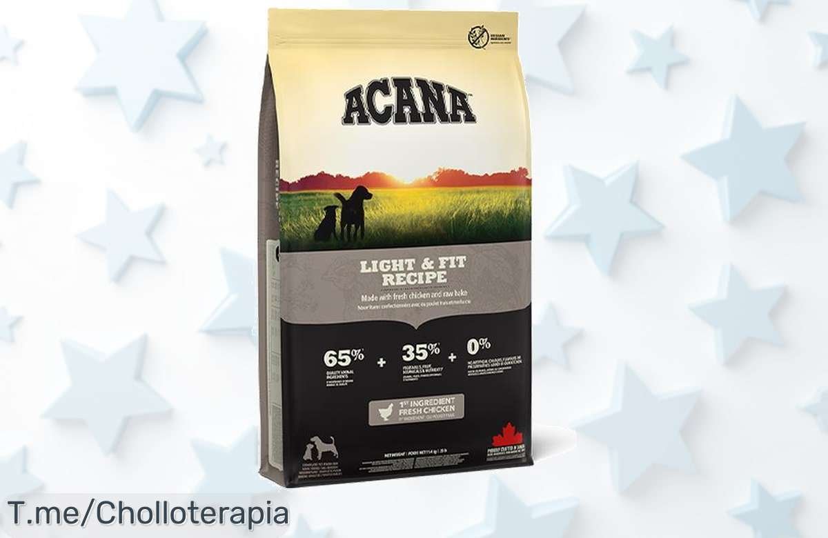 ¡Descubre el super chollo de Acana Light & Fit para tu perro! Ingredientes premium que lo mantendrán feliz y sano. ¡No te pierdas este ofertón, apúntate ya antes que se agote!
