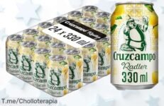 Descubre el super chollo de Cruzcampo Radler, 24 latas de frescura y sabor; ¡disfruta el verano en cada sorbo! No te quedes sin tu pack, oferta limitada
