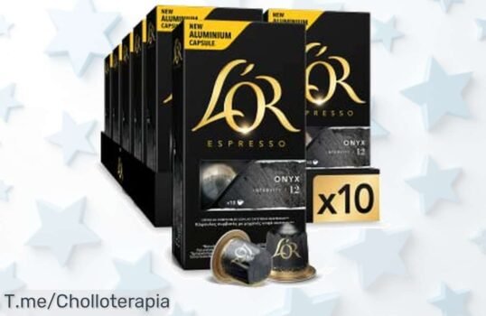 Descubre el super chollo de L'OR Espresso Onyx: 100 cápsulas deliciosas y cremosas con un toque de chocolate negro ¡No te pierdas este ofertón limitado, cómpralo ya!